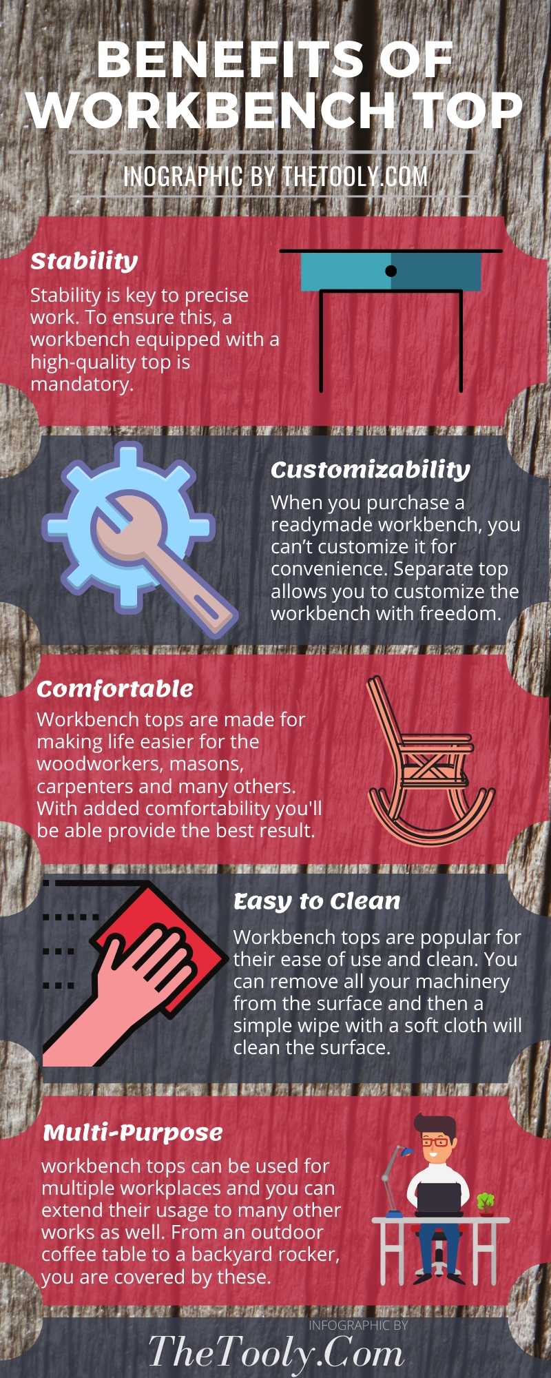 benefits of workbench top infographic