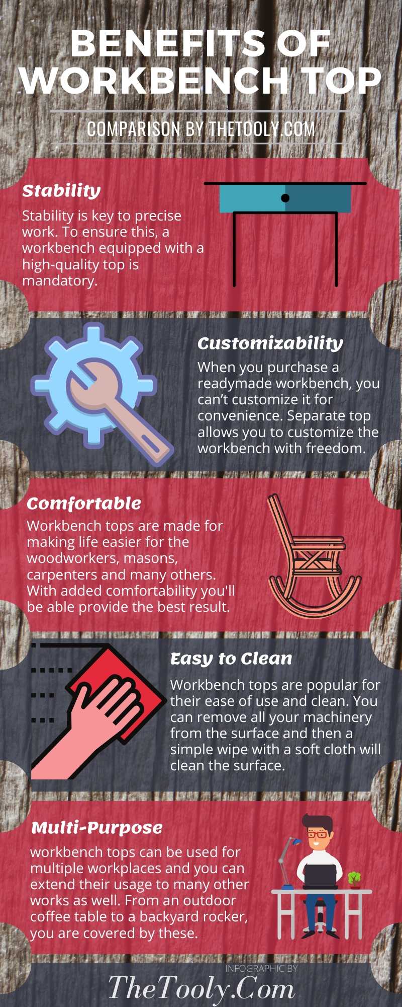 benefits of workbench top infographic