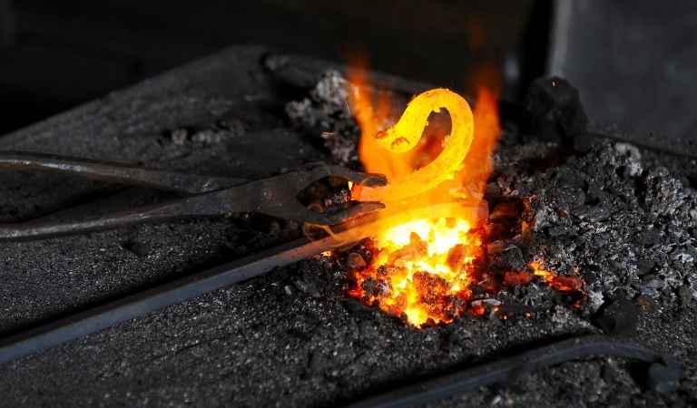 shaping rebar in forge