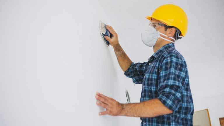 sanding drywall with applicable grit